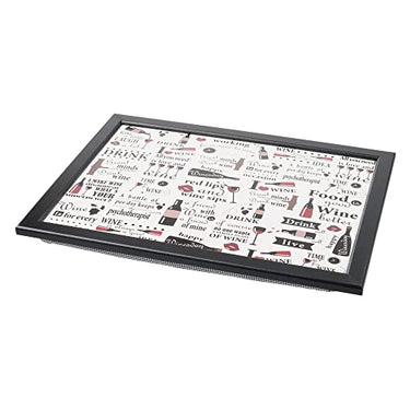 Invero Deluxe Lips and Sips Knietablett, gepolstert, mit Holzrahmen und Sitzsack-Kissen, ideal für Frühstück im Bett oder Abendessen, x 34 cm im Sale